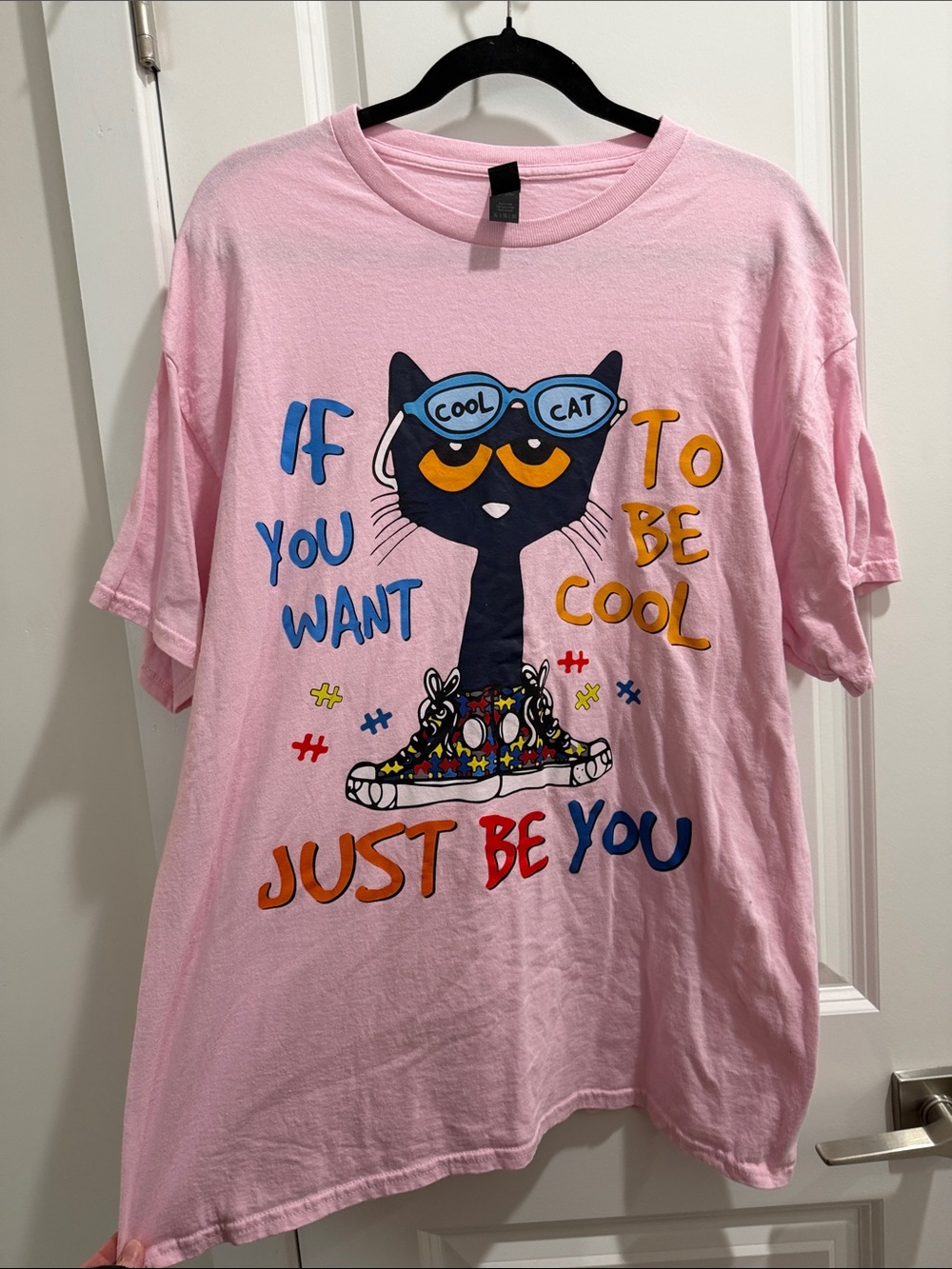 Cool Cat Pink Graphic Tee - Just Be You
